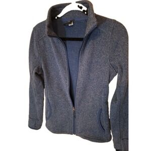 Charles River Womens XS Blue Fitted Sweatshirt  Like  Zip Up Jacket Pockets  232